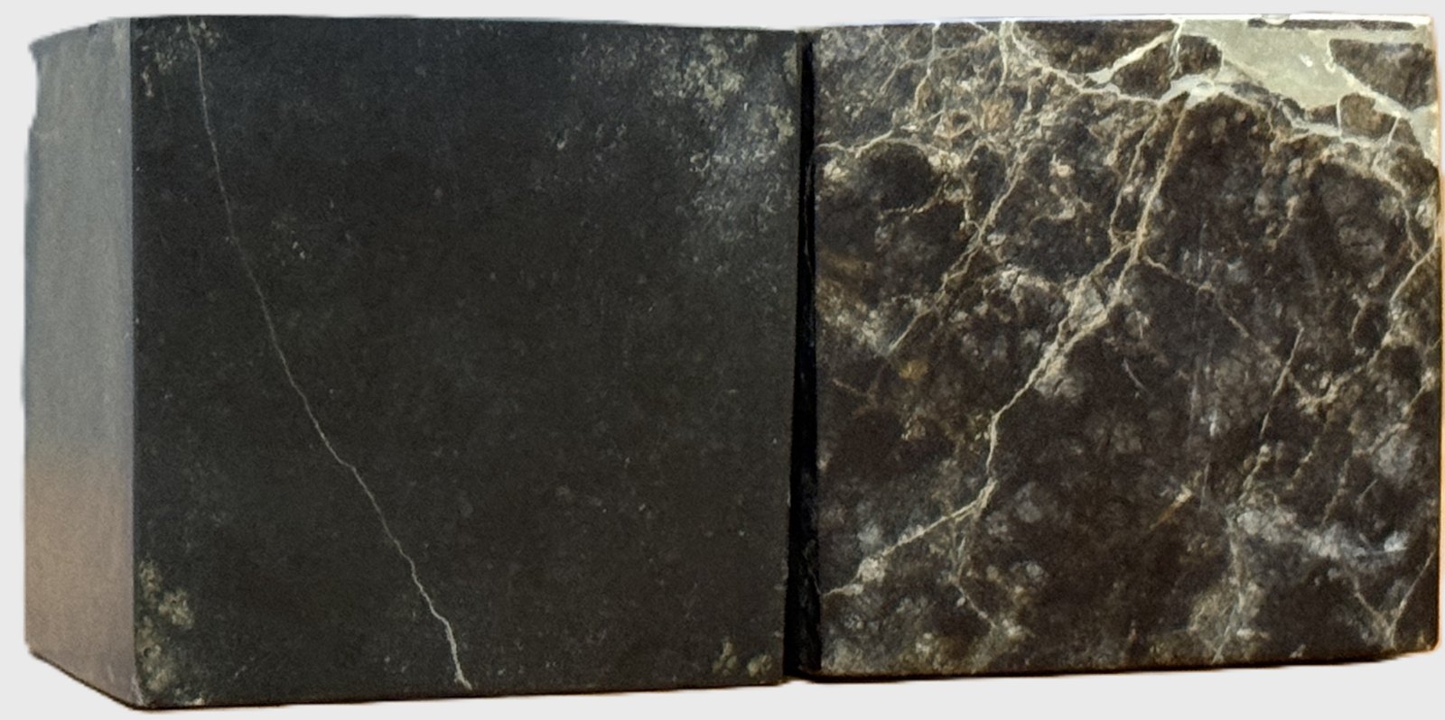 Ophiolite rock before and after CO2 mineralisation
